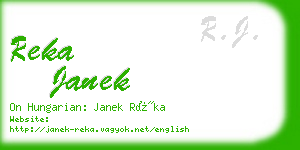 reka janek business card